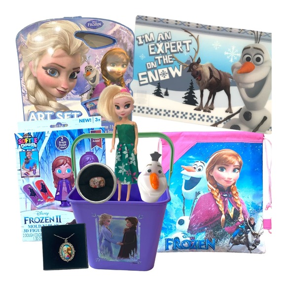 Frozen Easter Basket, Talking Plush Olaf, Jumbo Art Gift Set - Picture 1 of 10